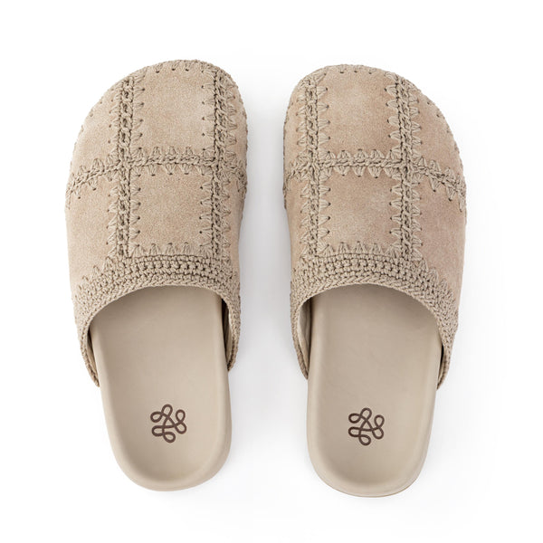 sakroots Bolinas Clog Sand Suede Patch