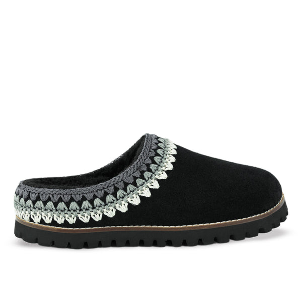 Sakroots Bolinas Everyday Clog Black Shearling