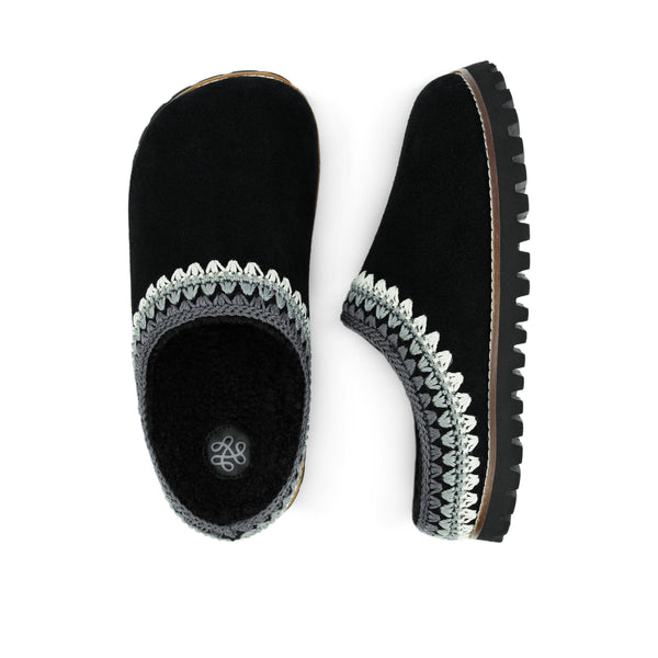 Sakroots Bolinas Everyday Clog Black Shearling