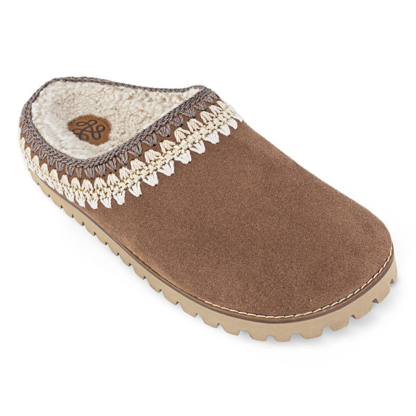 Sakroots Bolinas Everyday Clog Tobacco Shearling