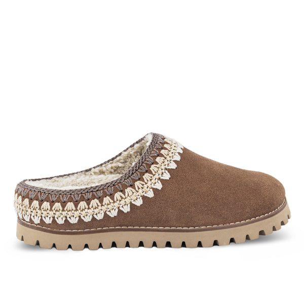 Sakroots Bolinas Everyday Clog Tobacco Shearling