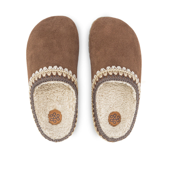 sakroots Bolinas Everyday Clog Tobacco Shearling