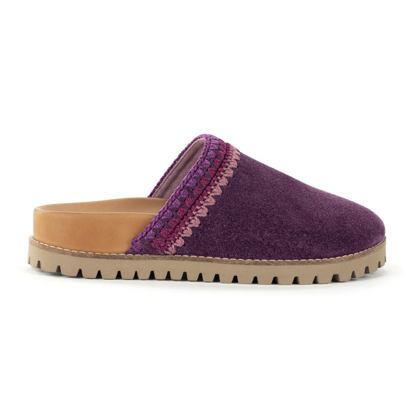 Sakroots Bolinas Lug Sole Clog Aubergine Seminyak