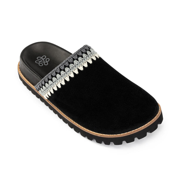 Sakroots Bolinas Lug Sole Clog Black Seminyak