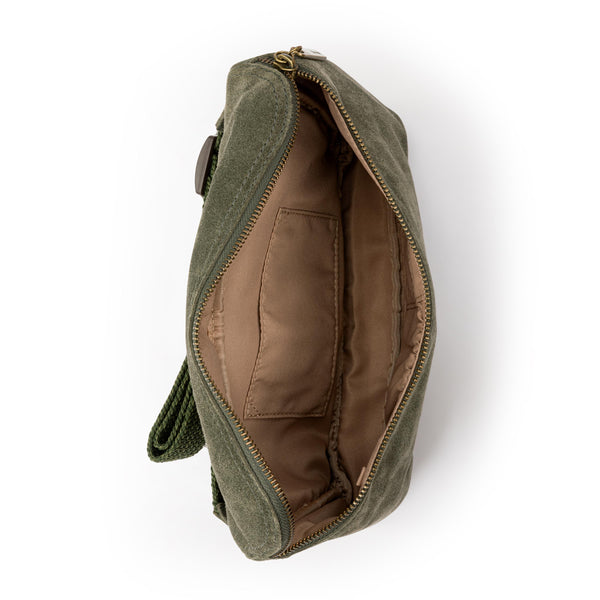 Sakroots Caraway Large Belt Bag Moss Suede