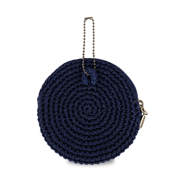 Sakroots Circle Coin Pouch Denim Maritime Heart
