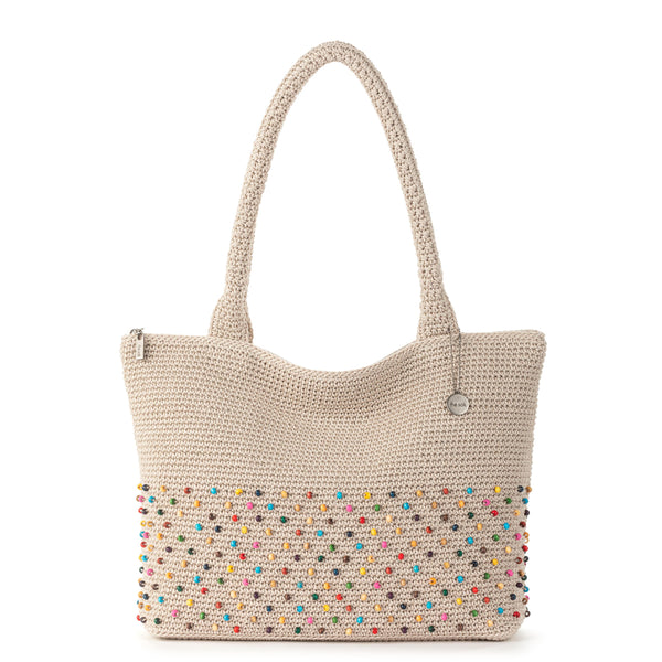 sakroots Crafted Classic Carryall Ecru Multi Beads