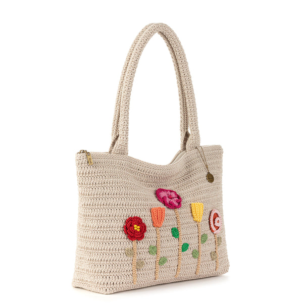 Sakroots Crafted Classic Carryall Flower Ecru