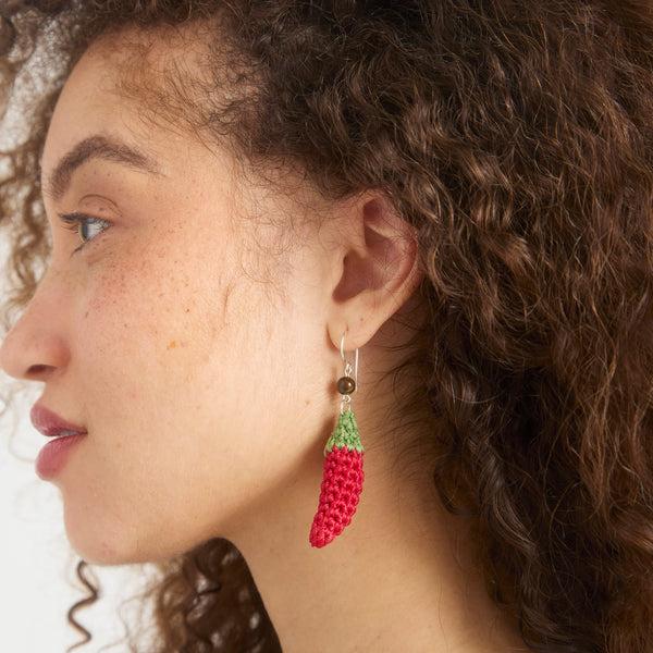 Sakroots Cyrus Charm Earrings Chili Peppers