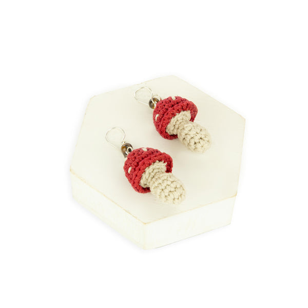 Sakroots Cyrus Charm Earrings Red Mushroom
