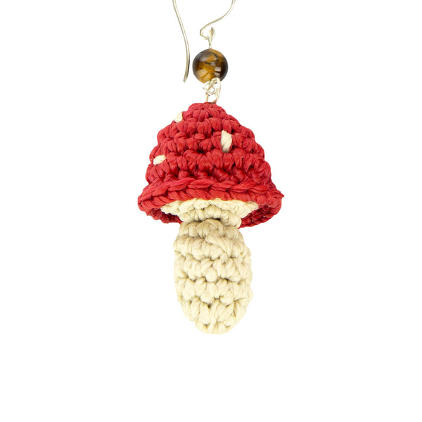Sakroots Cyrus Charm Earrings Red Mushroom