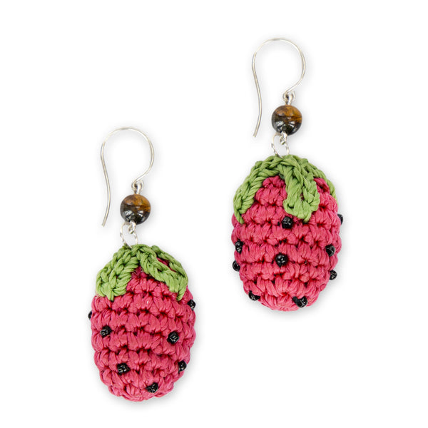 sakroots Cyrus Charm Earrings Strawberry