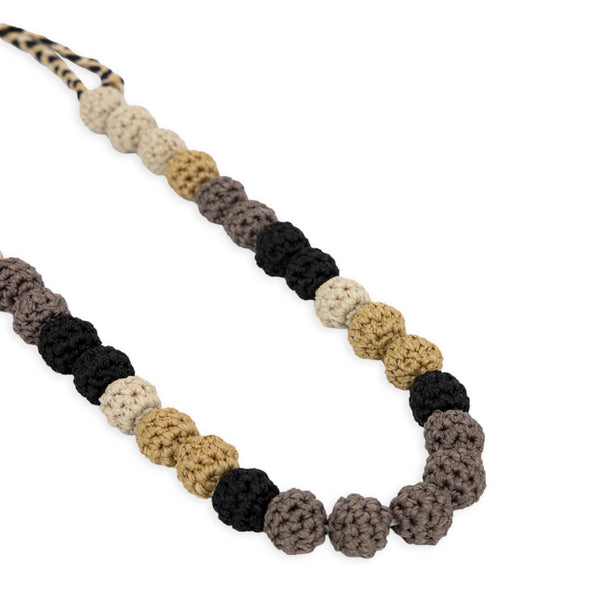 Sakroots Drea Crochet Bead Necklace Black Multi