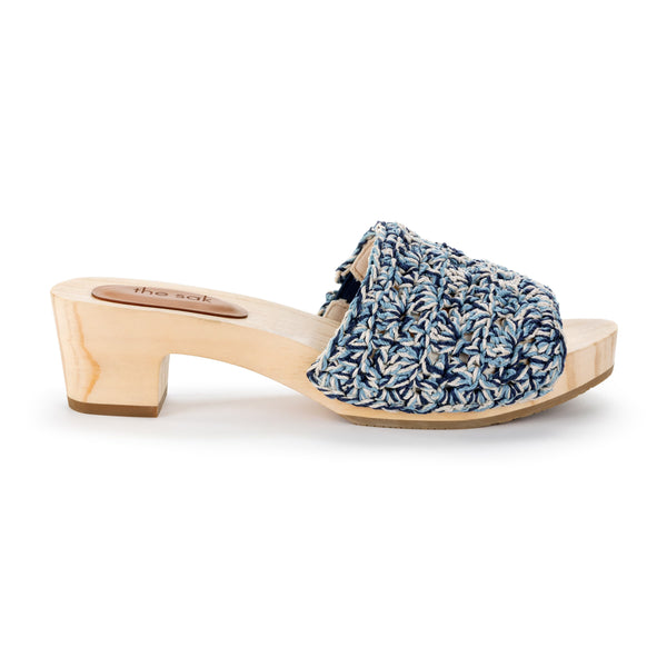 Sakroots Ella Clog Sandal Blue Static Shell
