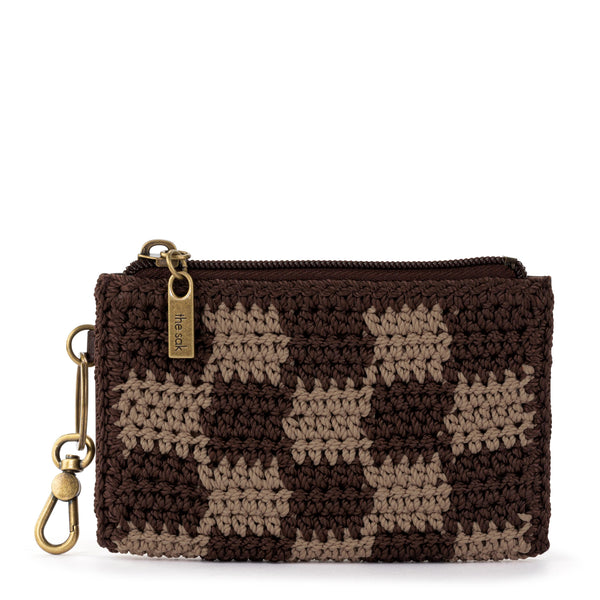 sakroots Encino Essential Wallet Brown Check