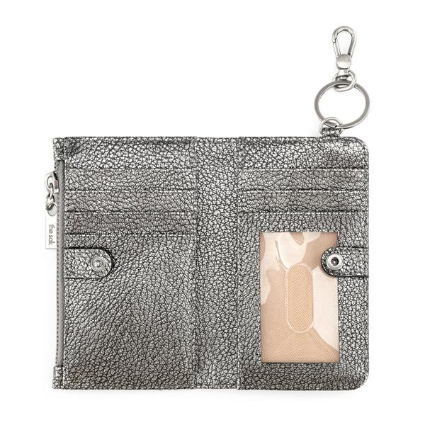 Sakroots Encino Essential Wallet Dark Silver