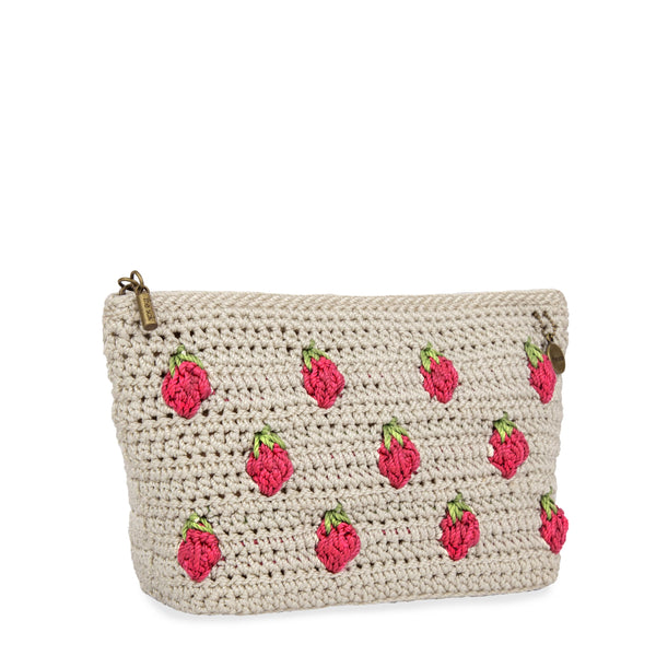 Sakroots Essential Pouch Natural Strawberries