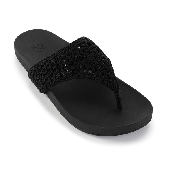 Sakroots Everly Sandal Black Medallion