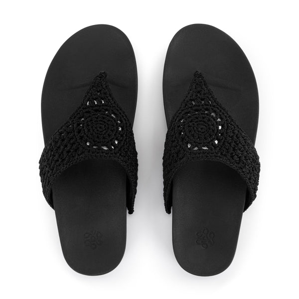 sakroots Everly Sandal Black Medallion