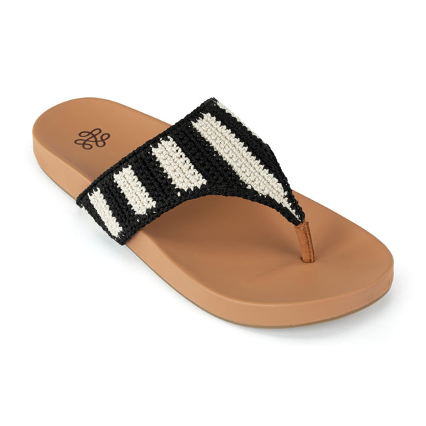 Sakroots Everly Sandal Black Stripe