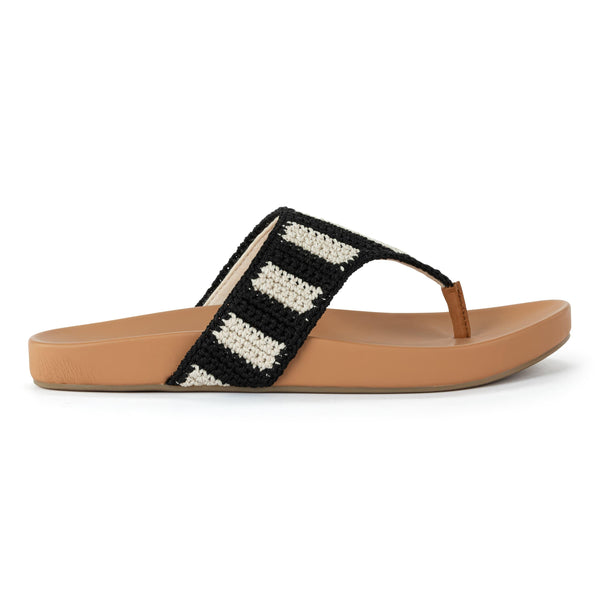 Sakroots Everly Sandal Black Stripe