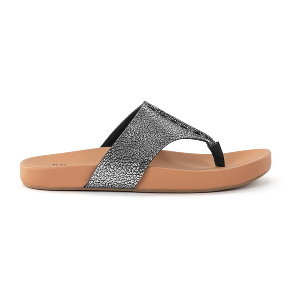 Sakroots Everly Sandal Dark Silver