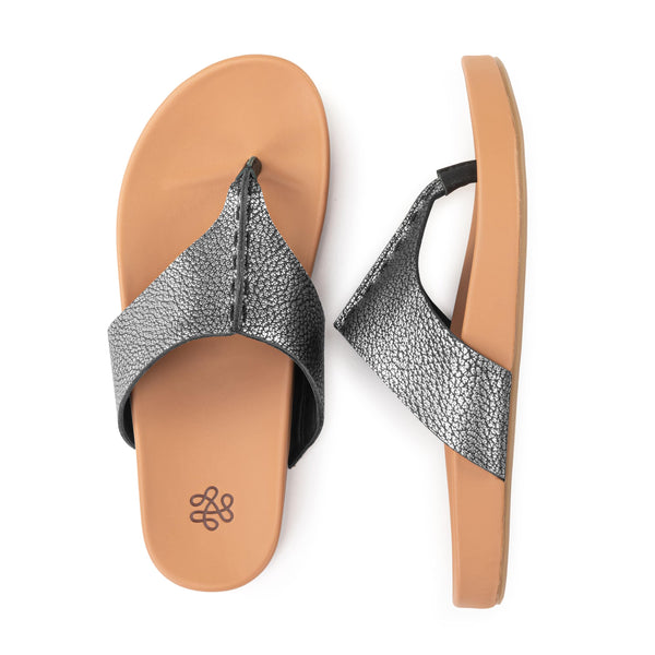Sakroots Everly Sandal Dark Silver