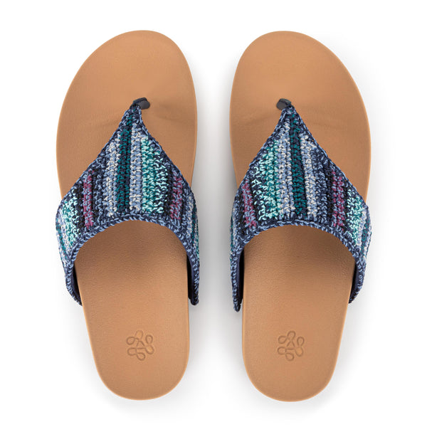 sakroots Everly Sandal Lapis Stripe