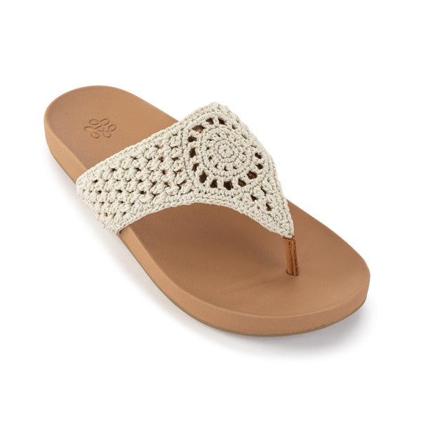Sakroots Everly Sandal Natural Medallion