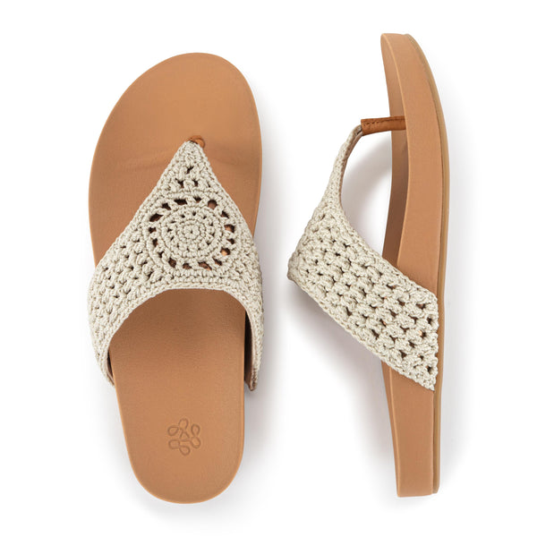 Sakroots Everly Sandal Natural Medallion
