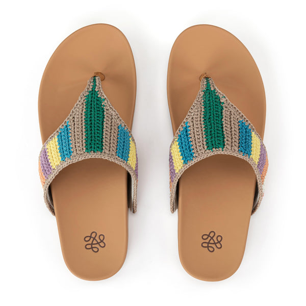 sakroots Everly Sandal Summertide Stripe