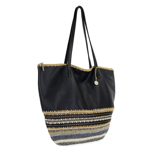 Sakroots Faye Large Tote Black Seminyak