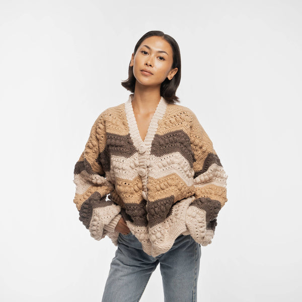 Sakroots Haven Oversized Cardigan Neutral Multi