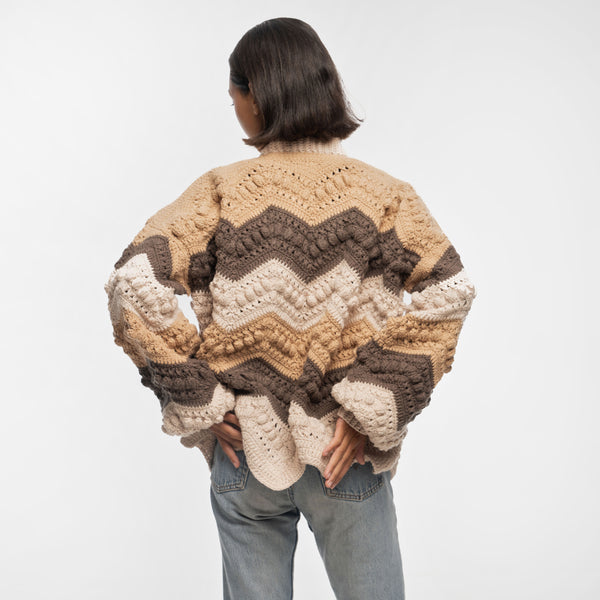 Sakroots Haven Oversized Cardigan Neutral Multi