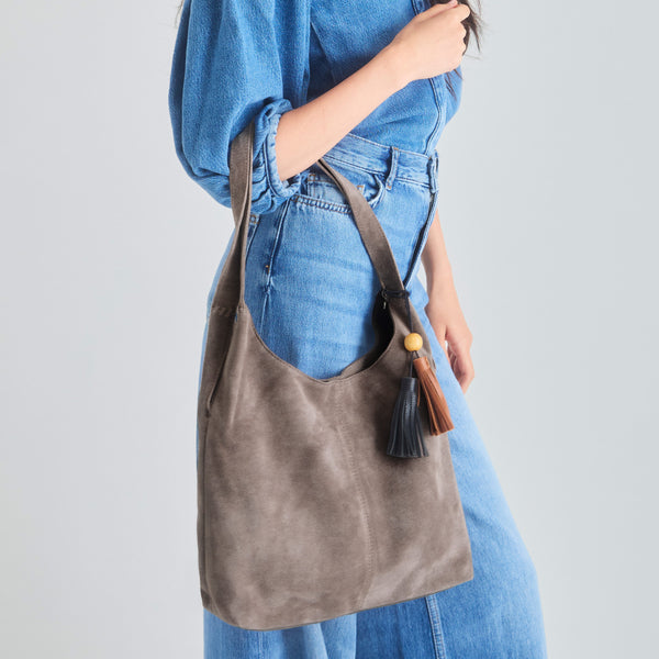 Sakroots Huntley Hobo Mushroom Suede