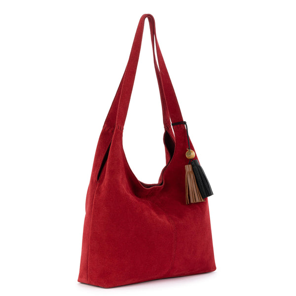 Sakroots Huntley Hobo Scarlet Suede