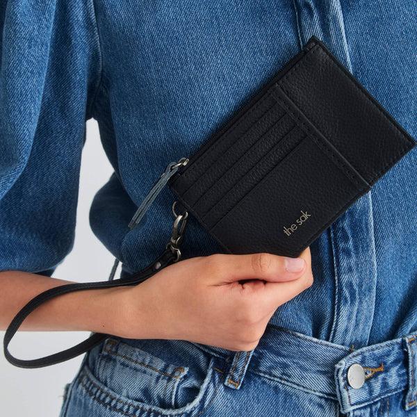 Sakroots Iris Card Wristlet Black