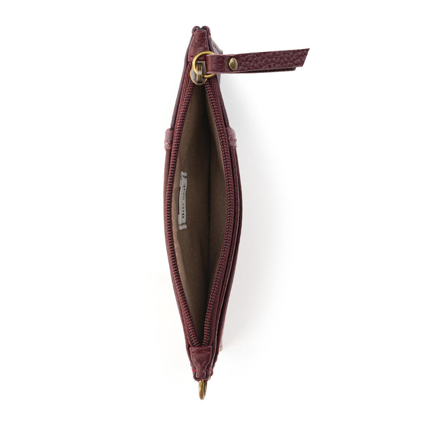 Sakroots Iris Card Wristlet Black Cherry Block