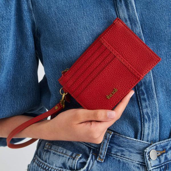 Sakroots Iris Card Wristlet Scarlet