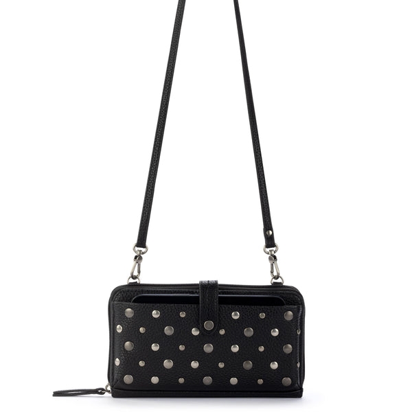 Sakroots Iris Smartphone Wallet Black Silver Stud