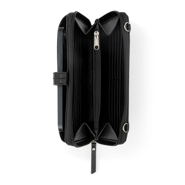 Sakroots Iris Smartphone Wallet Black Silver Stud