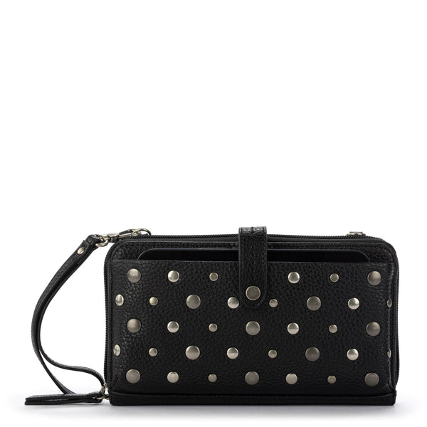 sakroots Iris Smartphone Wallet Black Silver Stud