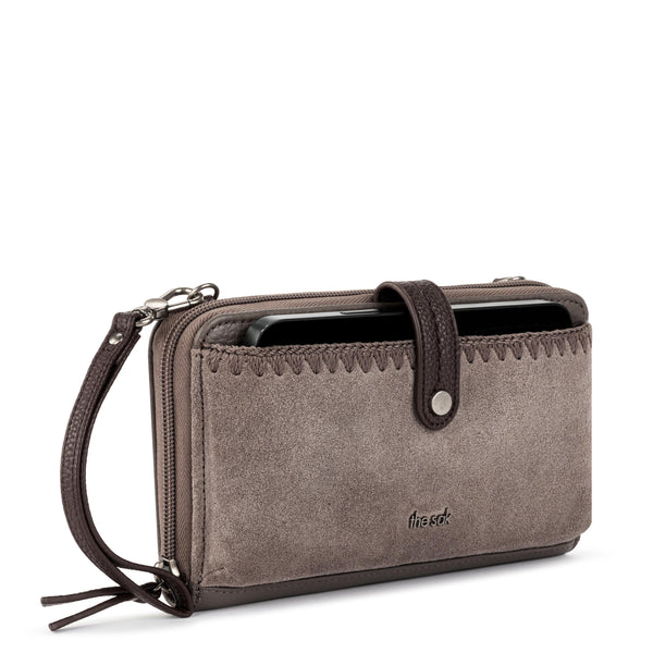 Sakroots Iris Smartphone Wallet Mushroom Suede