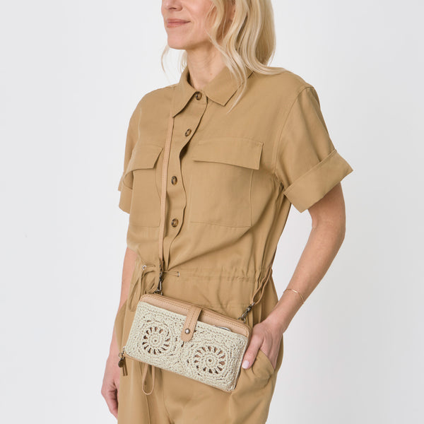 Sakroots Iris Smartphone Wallet Natural Medallion