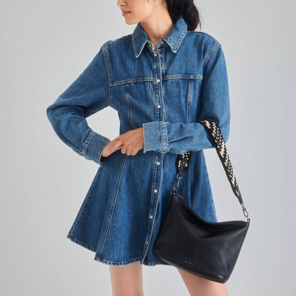 Sakroots Jasmine Small Hobo Black