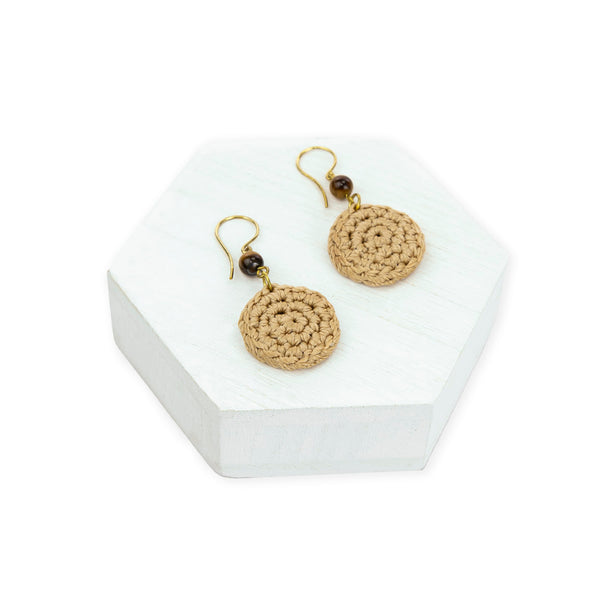 Sakroots Jasper Disc Earrings Bamboo