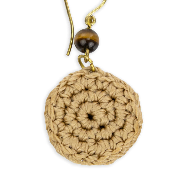 Sakroots Jasper Disc Earrings Bamboo