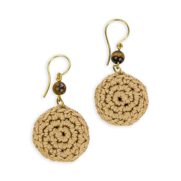 sakroots Jasper Disc Earrings Bamboo