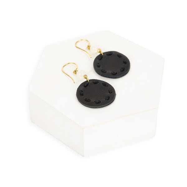 Sakroots Jasper Disc Earrings Black