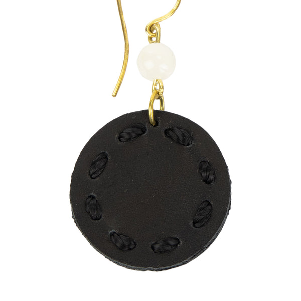 Sakroots Jasper Disc Earrings Black
